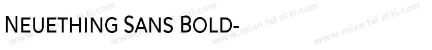 Neuething Sans Bold字体转换